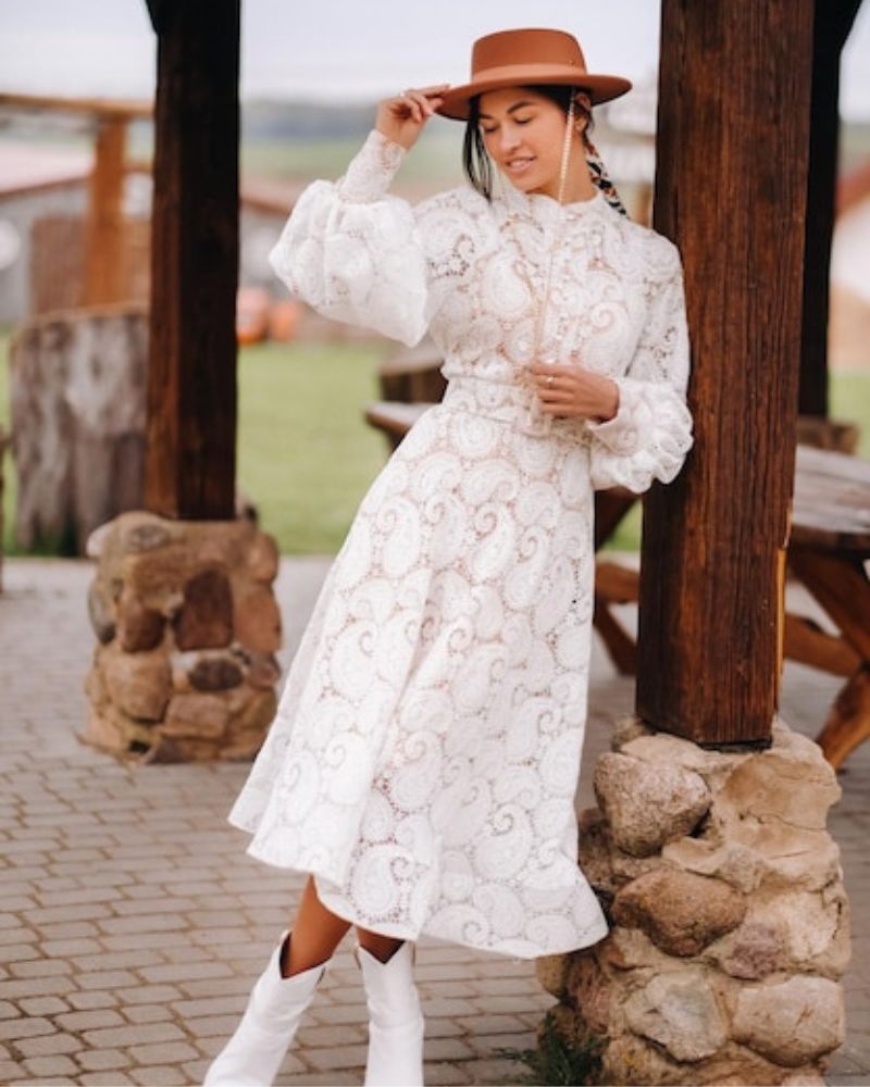 White Western Dress